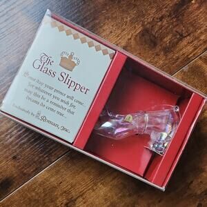 ROMAN, INC. | NWT Cinderella Fairy Tale Glass‎ Slipper Iridescent Tree Ornament